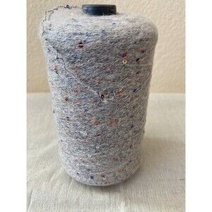 Fancy Beautiful Cone Spool Yarn Mohair Rainbow Sequins 360g #465